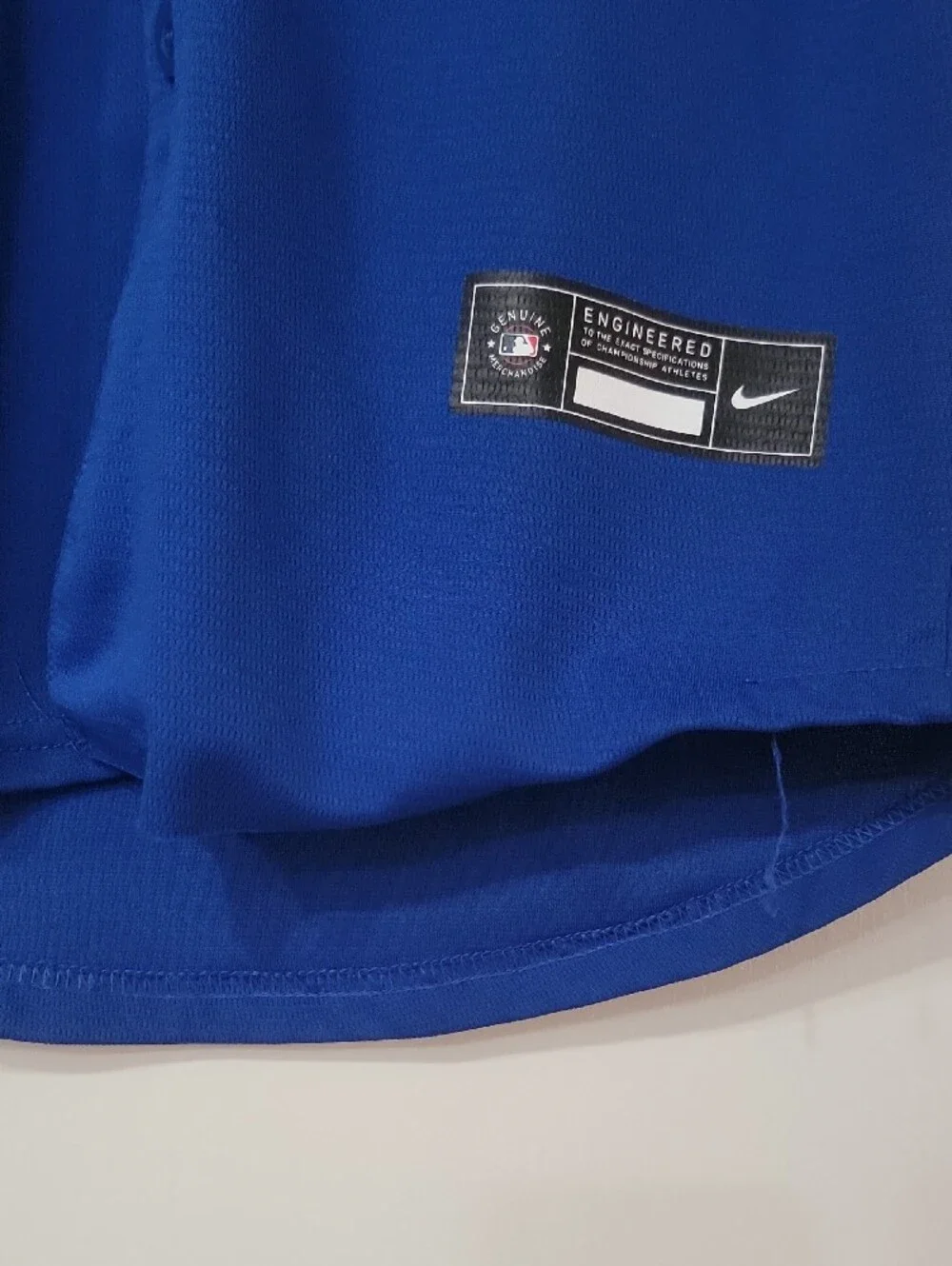 Nike Blue Dodgers Jersey with White Script and Red 17